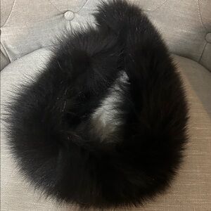 Elegant Black ReallyFur Scarf